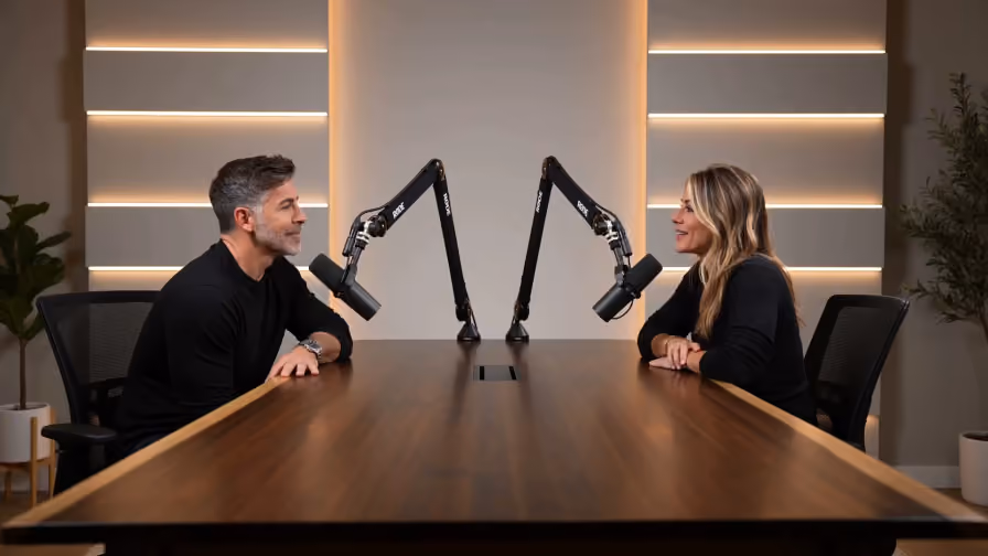 Owner conversation at a table