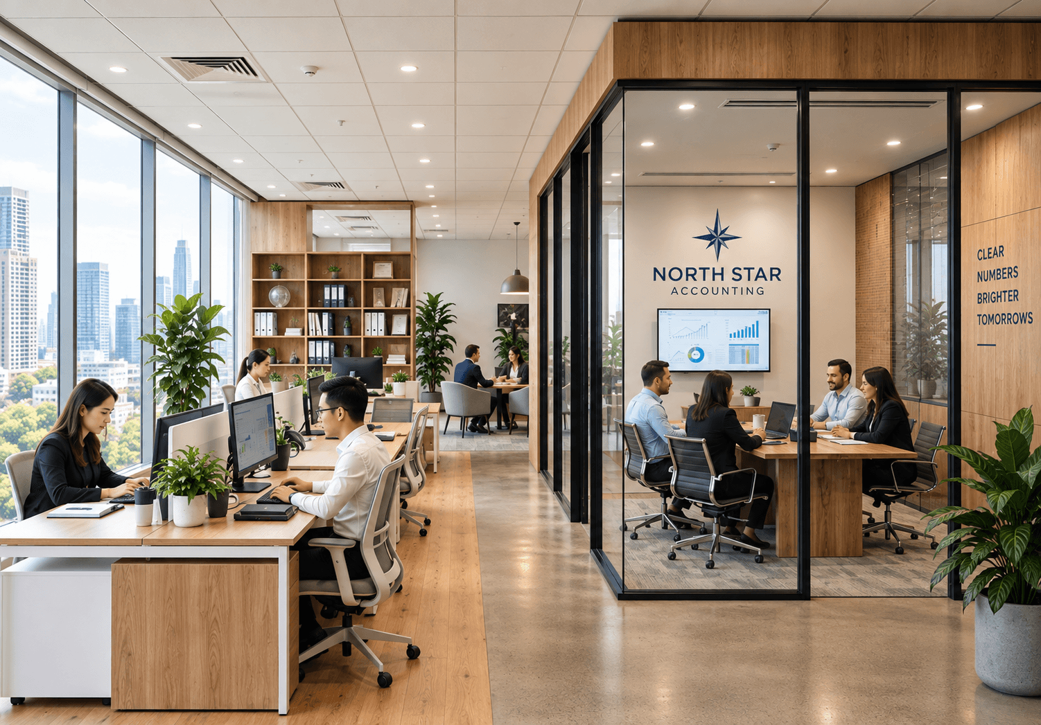 Modern accounting firm office interior